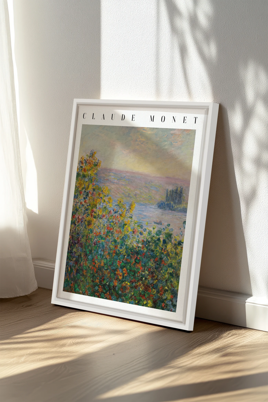 VUE DE JARDIN, Work on stretched canvas, framed White
