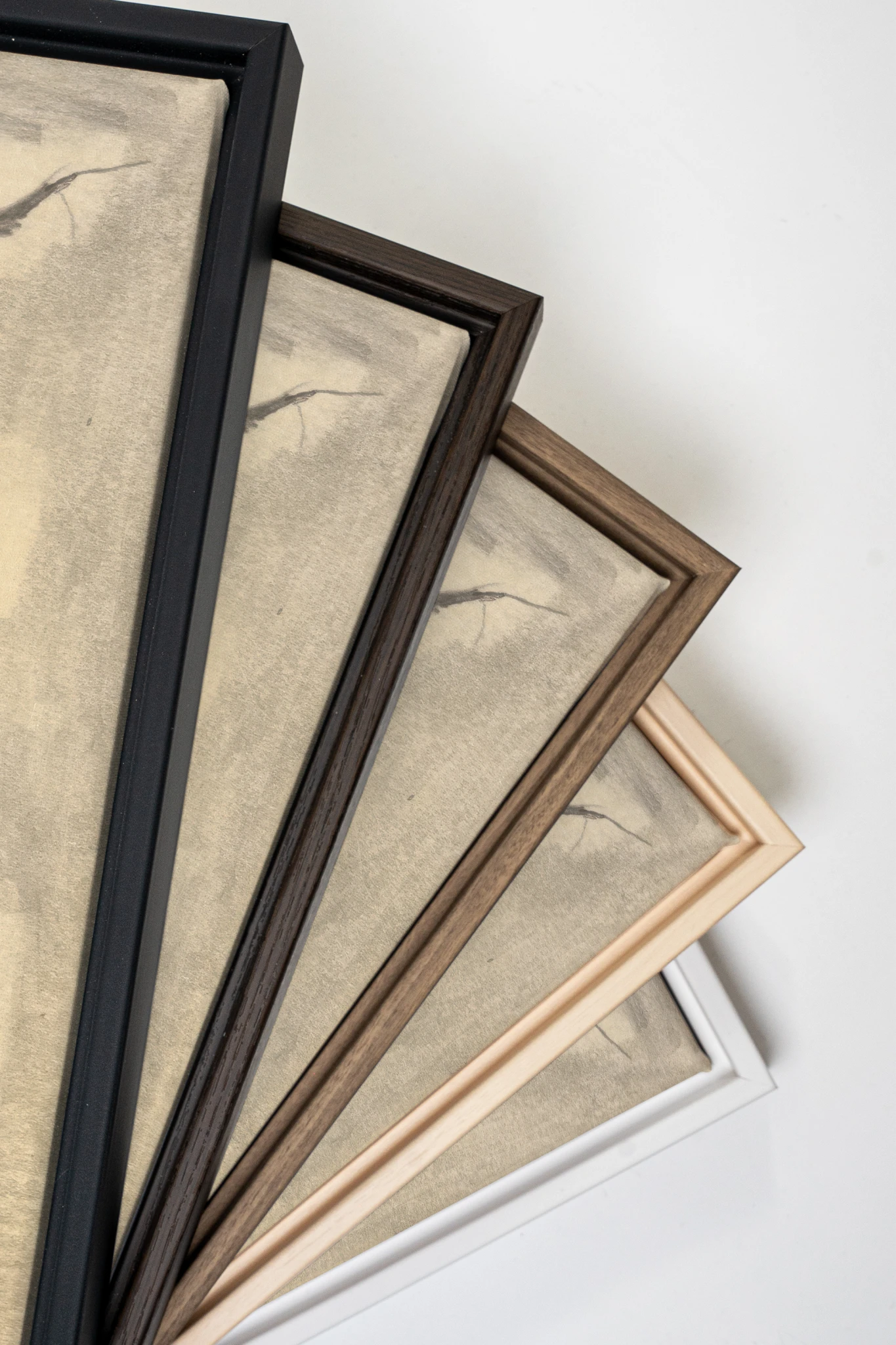 WANDERING LINE, Oeuvre sur toile étirée, encadré Naturel Clair