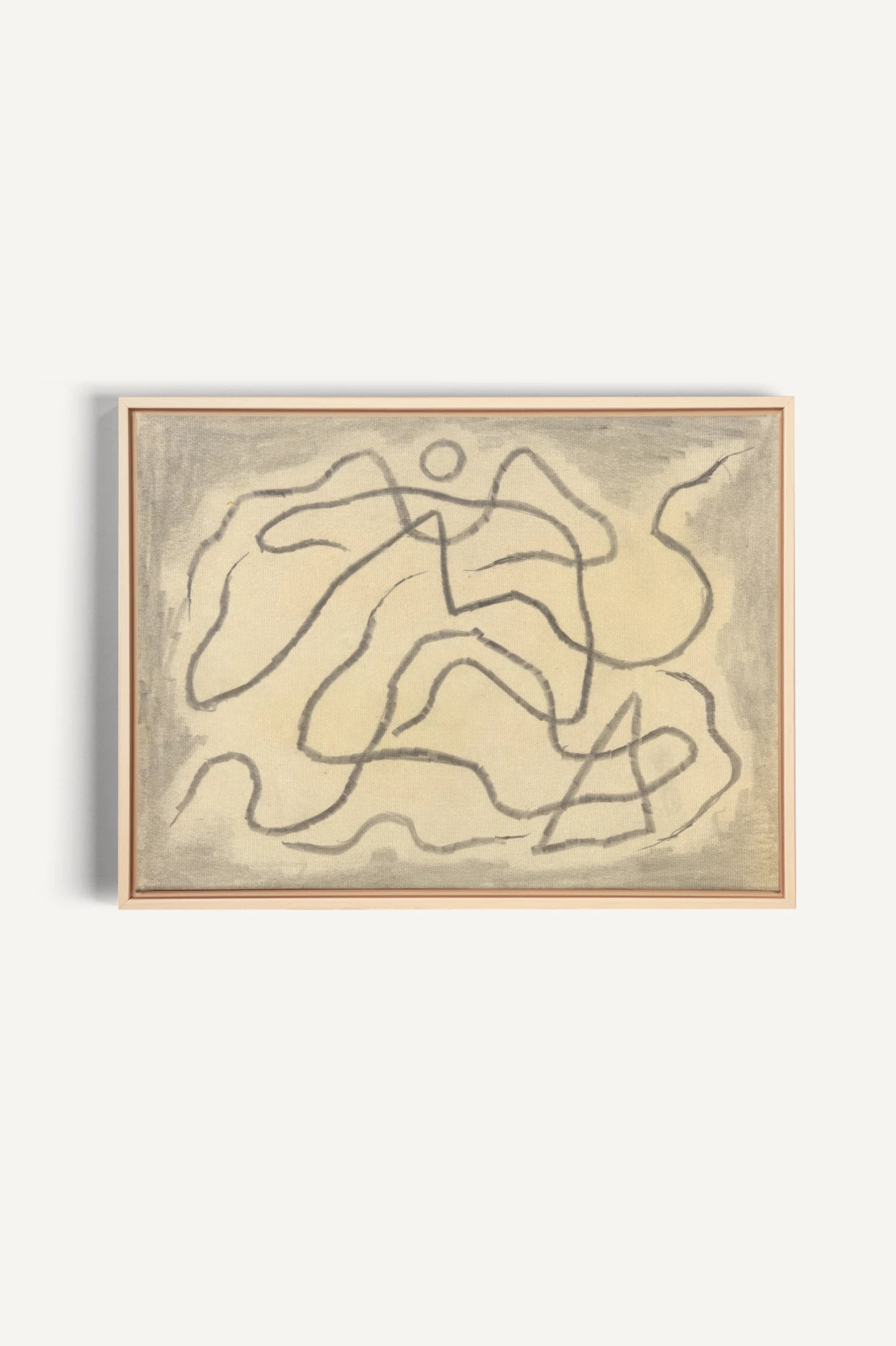 WANDERING LINE, Oeuvre sur toile étirée, encadré Naturel Clair – Oleka ...