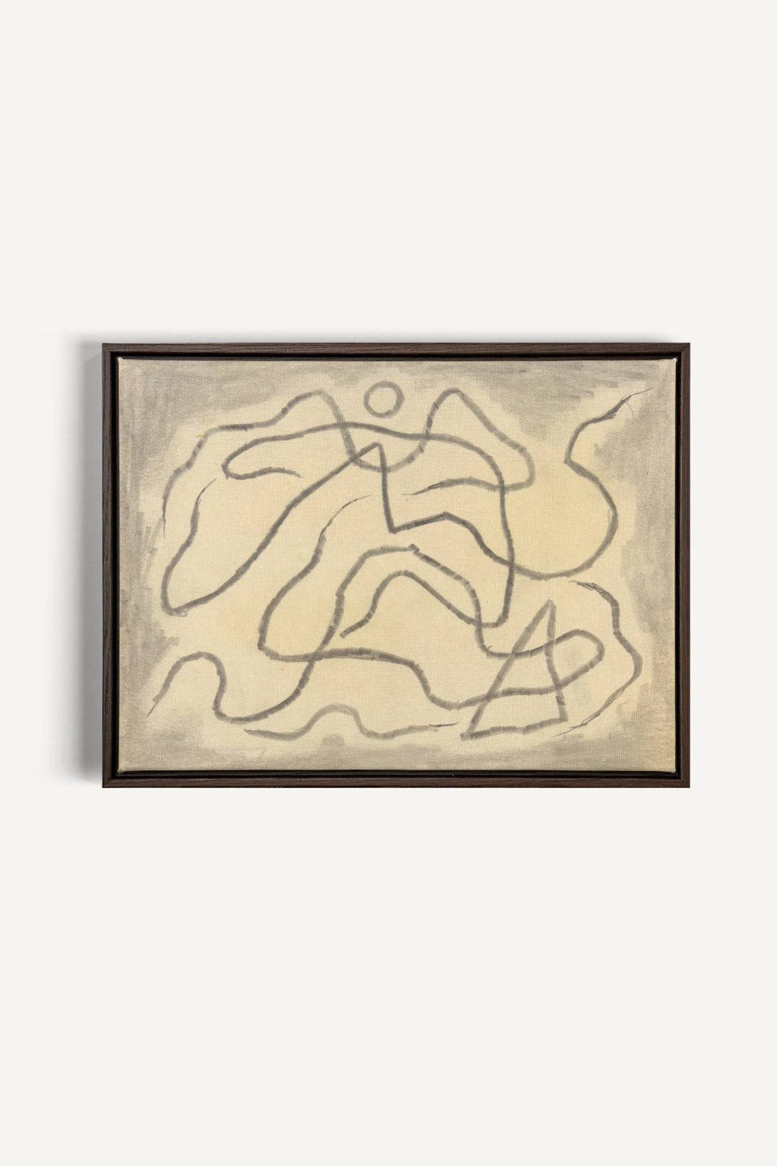 WANDERING LINE, Oeuvre sur toile étirée, encadré Brun Noyer