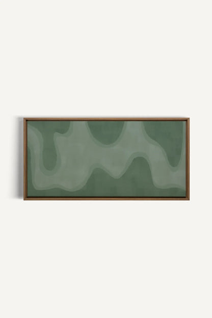 OLEKA CANVAS - WAVES OF SERENITY, Oeuvre sur toile étirée, encadré Brun Chêne