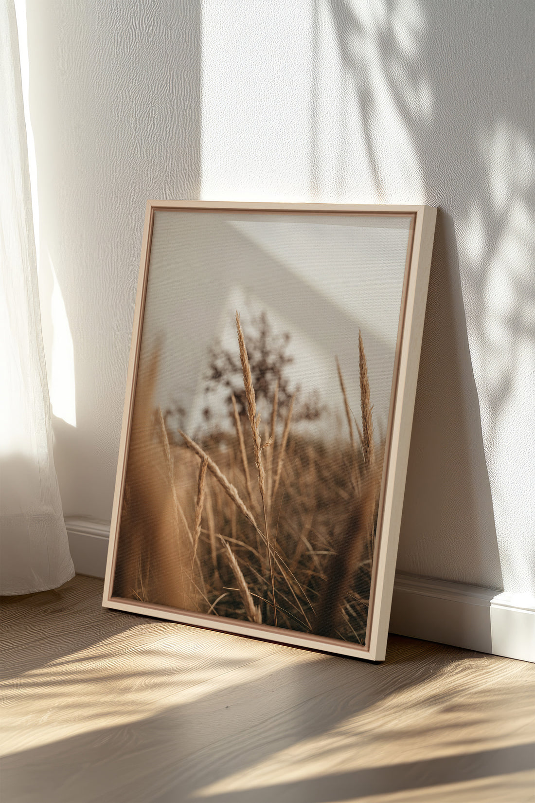 WHEAT, Artwork on stretched canvas, framed Natural Light