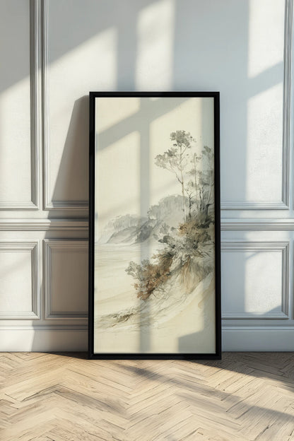 WHISPERING CLIFFS, Oeuvre sur toile étirée, encadré Noir