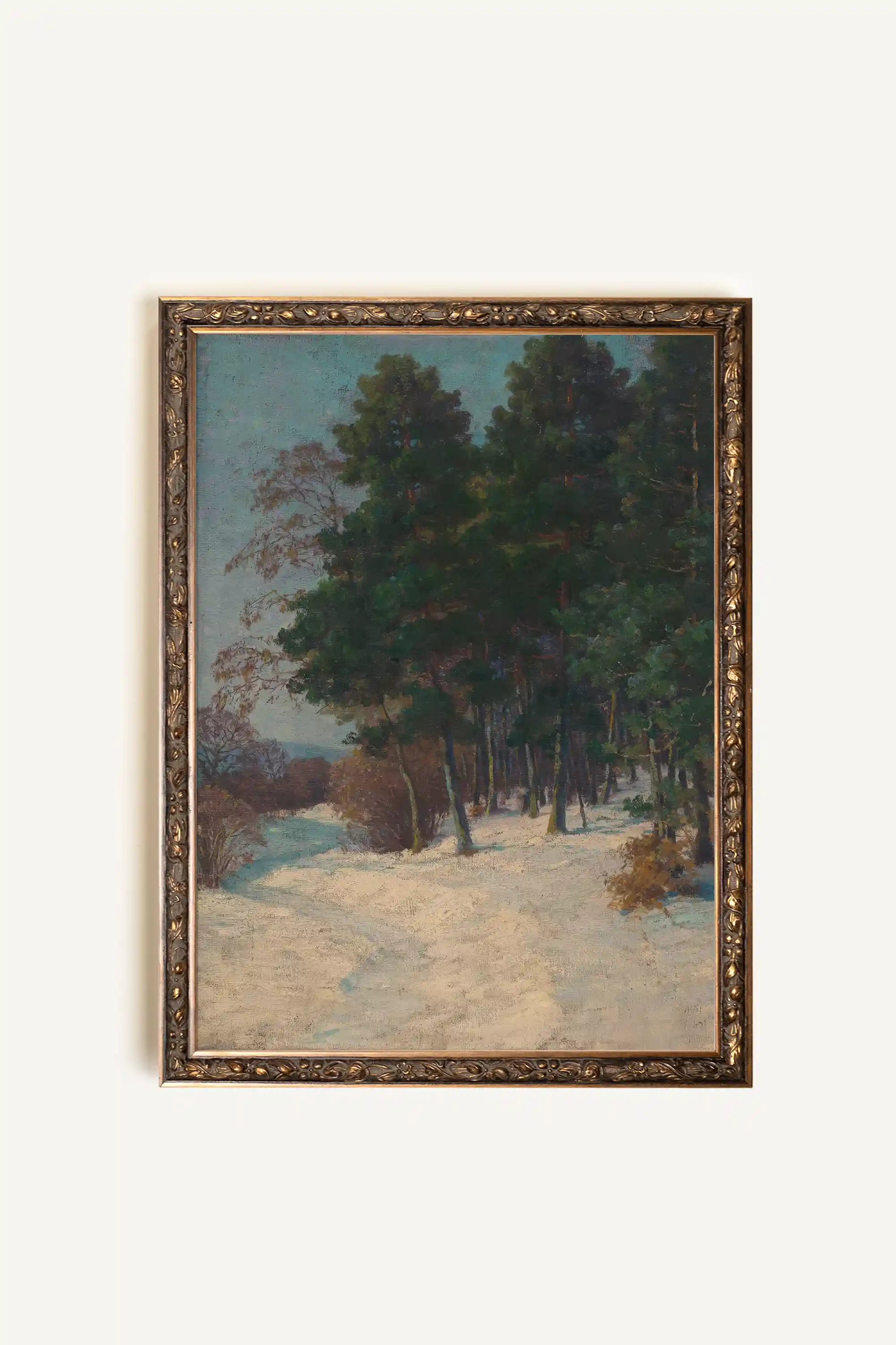 WHISPER OF PINES, Work on canvas, framed Vintage Bronze