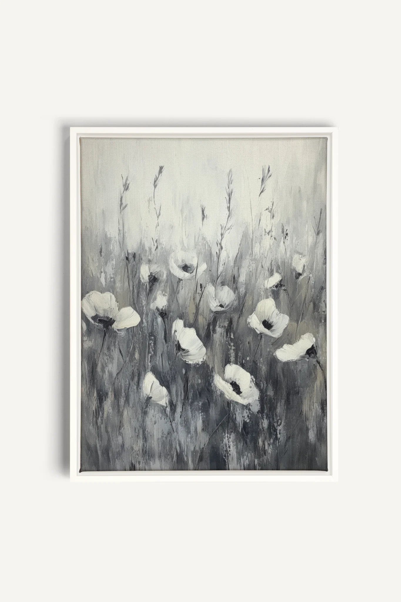 OLEKA CANVAS - WHITE VEIL, Oeuvre sur toile étirée, encadré Blanc