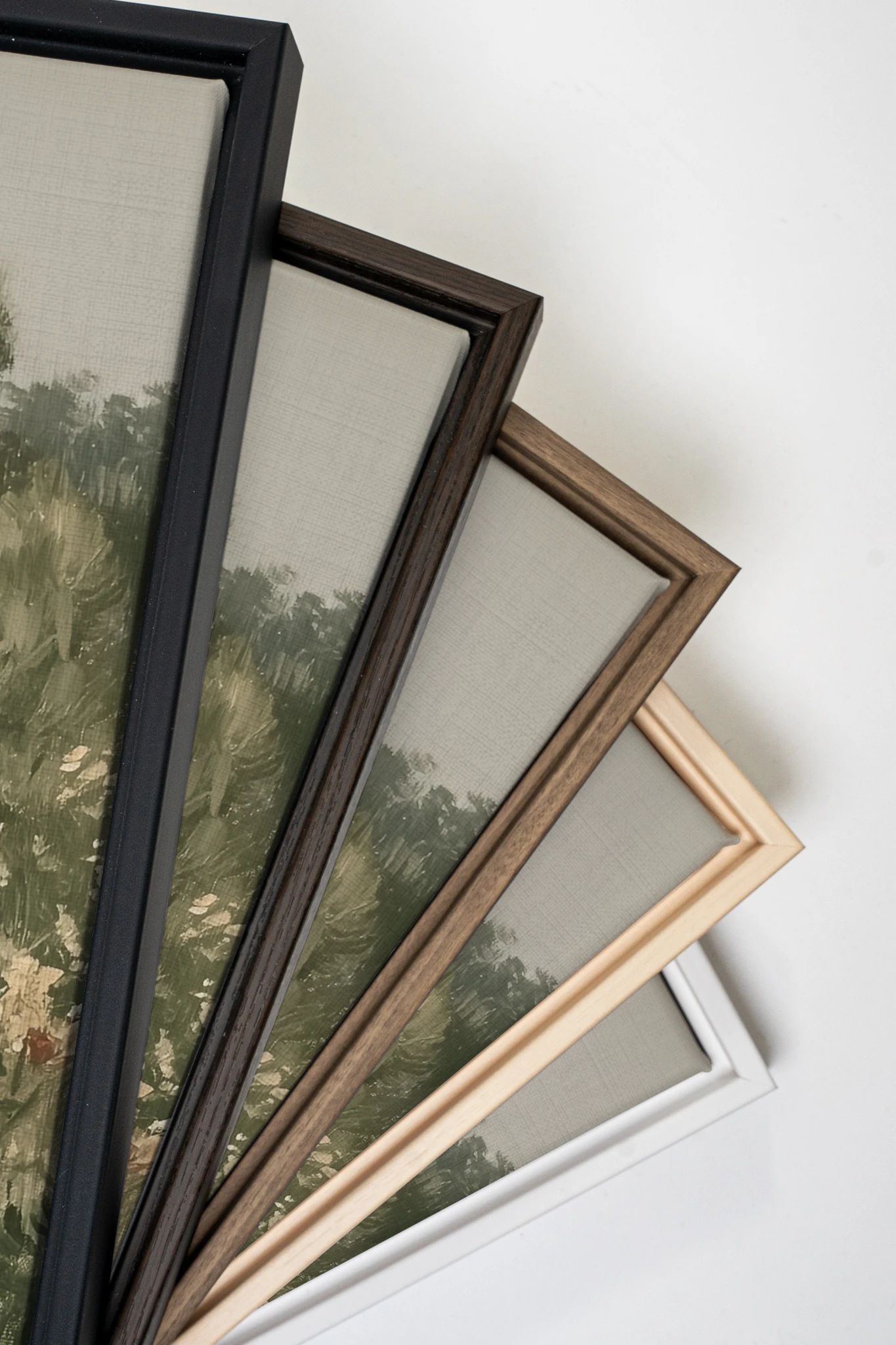 WILD MEADOW, Artwork on stretched canvas, Oak Brown frame