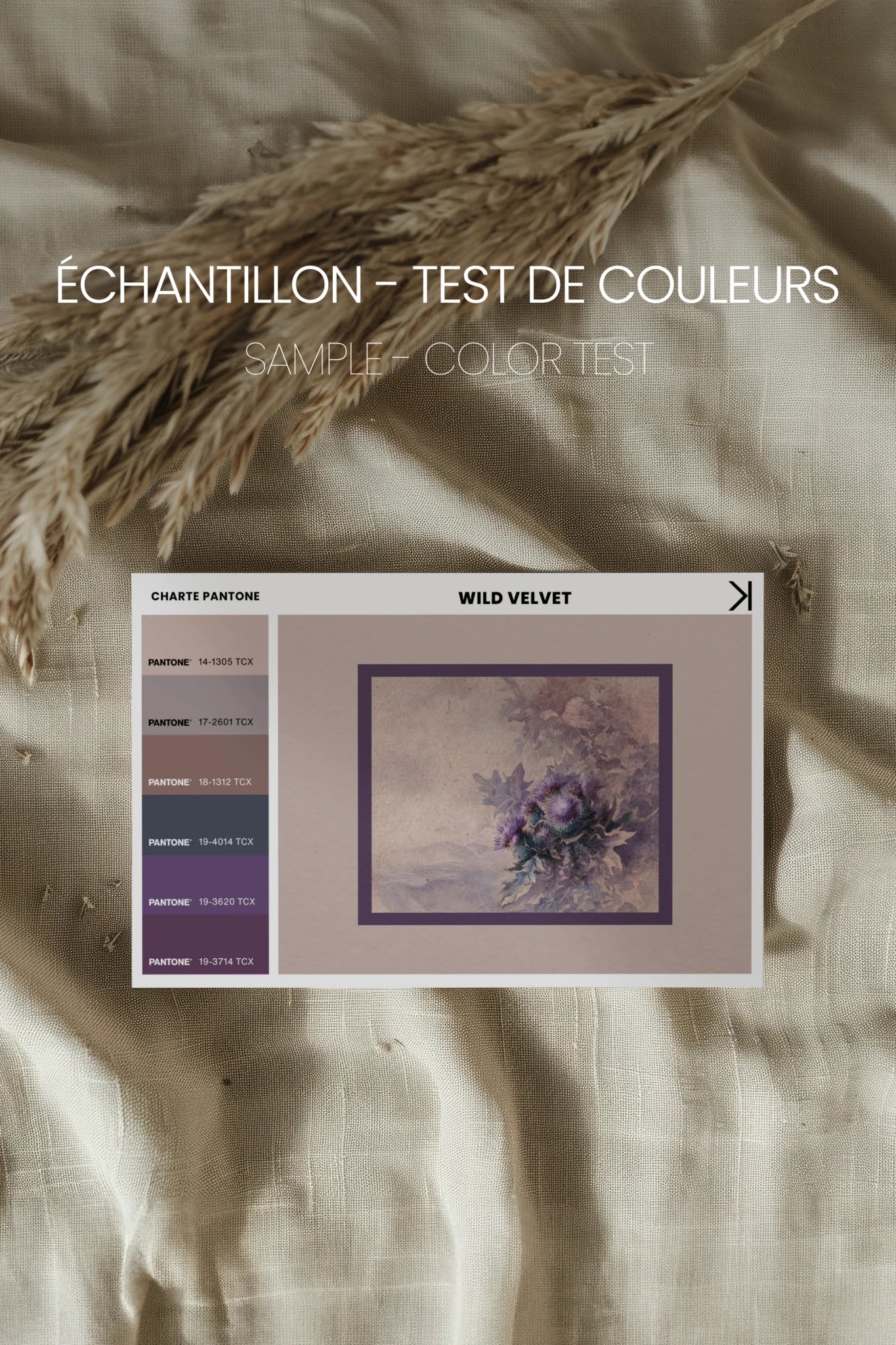 WILD VELVET, Oeuvre sur toile rigide, encadré Vintage Argent
