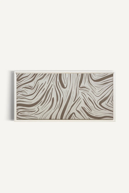 OLEKA CANVAS - WILD WAVES, Oeuvre sur toile étirée, encadré Blanc