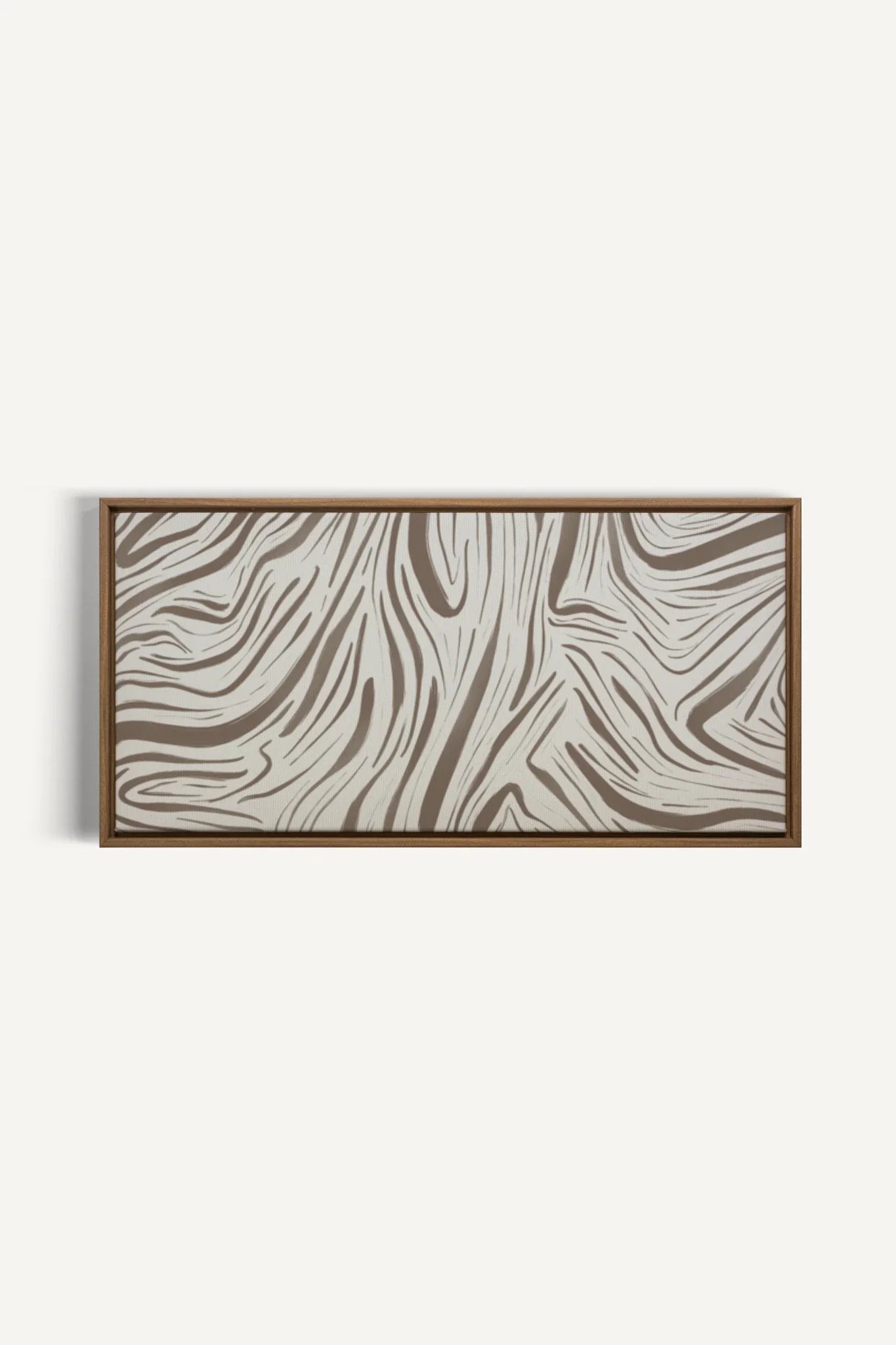 OLEKA CANVAS - WILD WAVES, Oeuvre sur toile étirée, encadré Brun Chêne