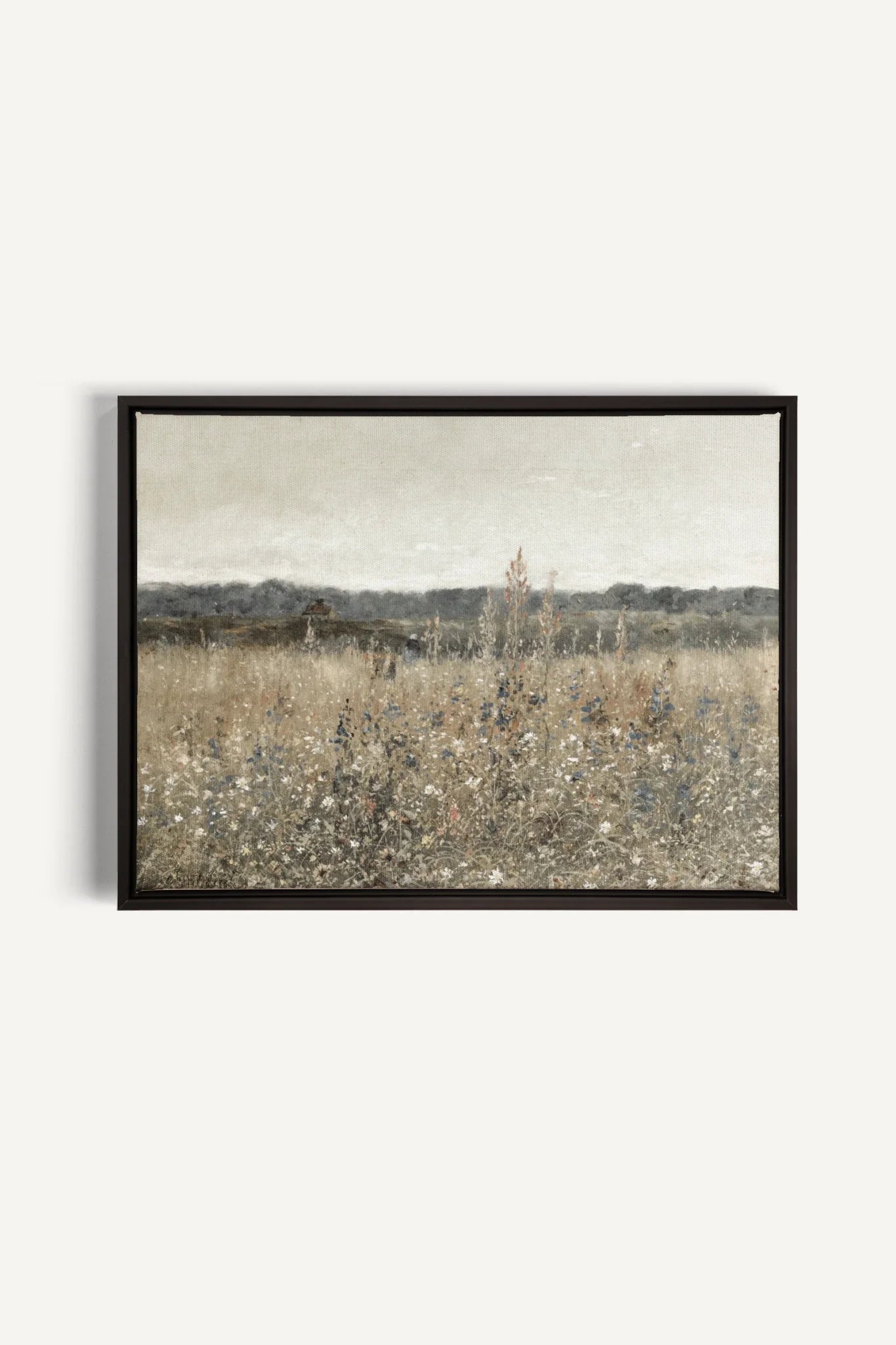 OLEKA CANVAS - WILDFLOWER FIELD, Oeuvre sur toile étirée, encadré Noir