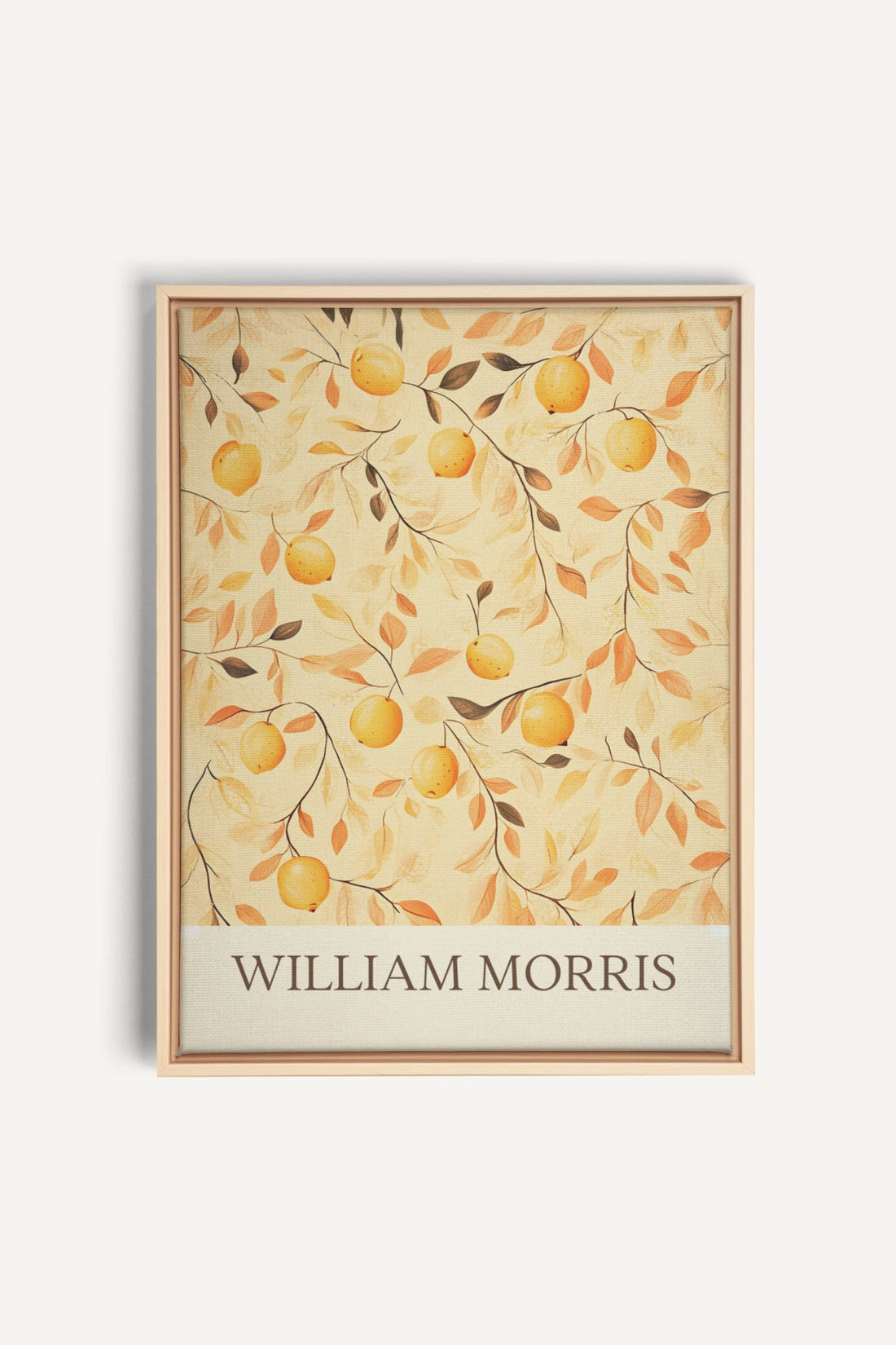 WILLIAM MORRIS II, Oeuvre sur toile étirée, encadré Naturel Clair