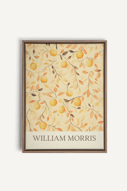 OLEKA CANVAS - WILLIAM MORRIS II, Oeuvre sur toile étirée, encadré Brun Chêne