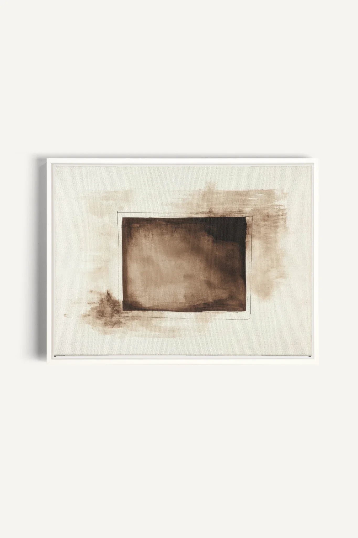 OLEKA CANVAS - WINDOW TO THE PAST, Oeuvre sur toile étirée, encadré Blanc