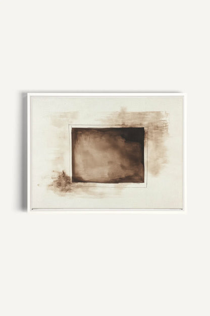 OLEKA CANVAS - WINDOW TO THE PAST, Oeuvre sur toile étirée, encadré Blanc