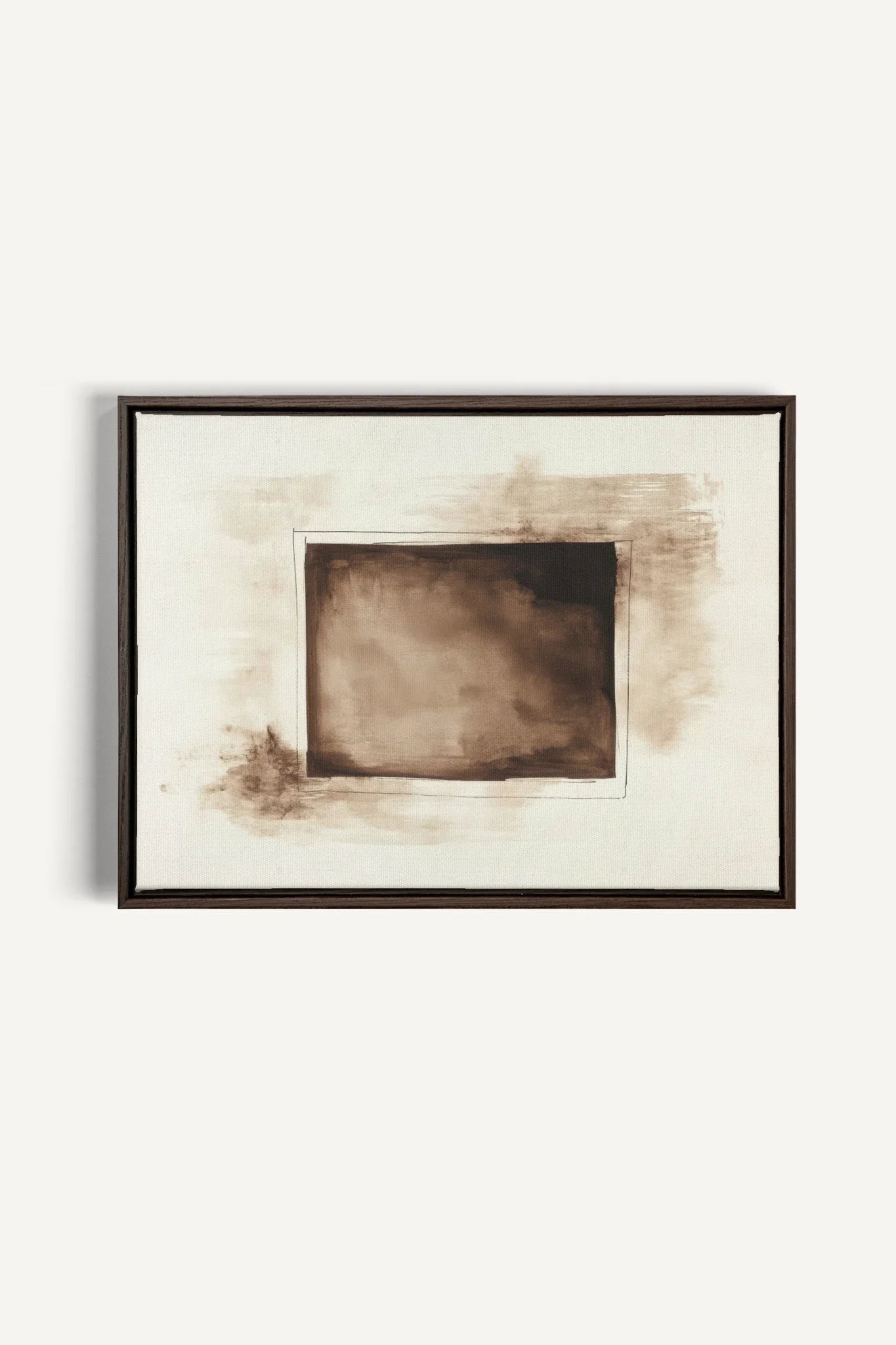 OLEKA CANVAS - WINDOW TO THE PAST, Oeuvre sur toile étirée, encadré Brun Noyer