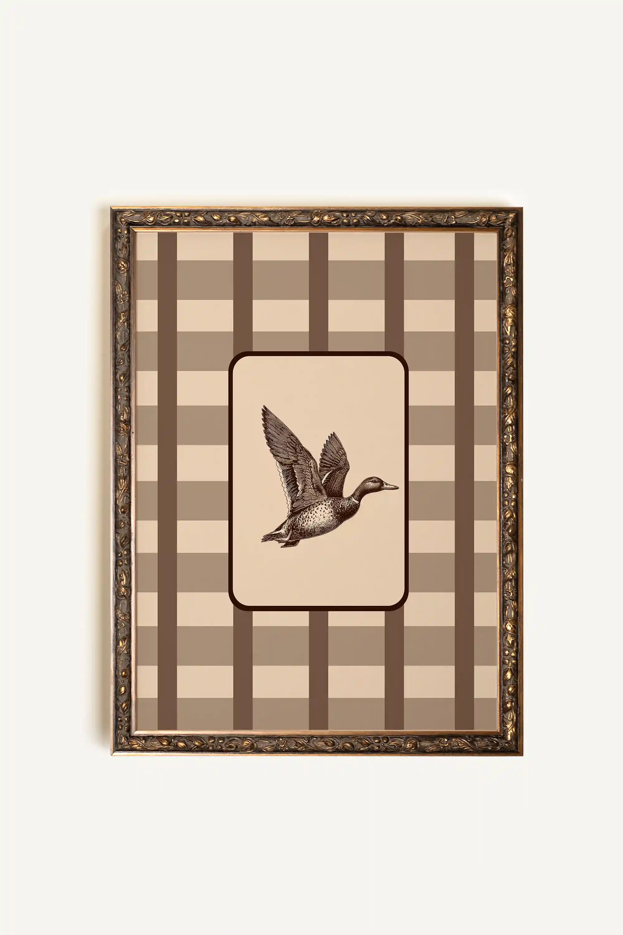 WINGS OF TIME, Artwork on stretched canvas, framed Vintage Bronze