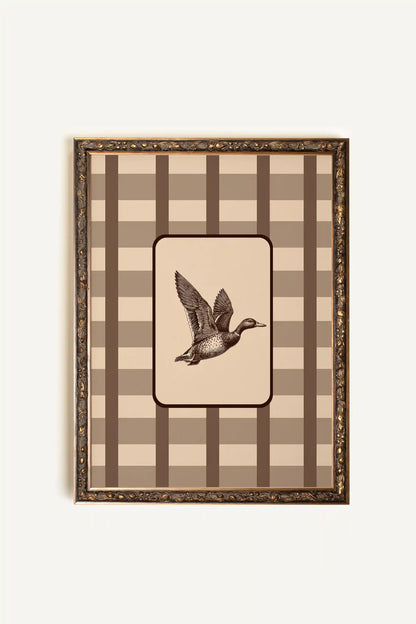 WINGS OF TIME, Artwork on stretched canvas, framed Vintage Bronze