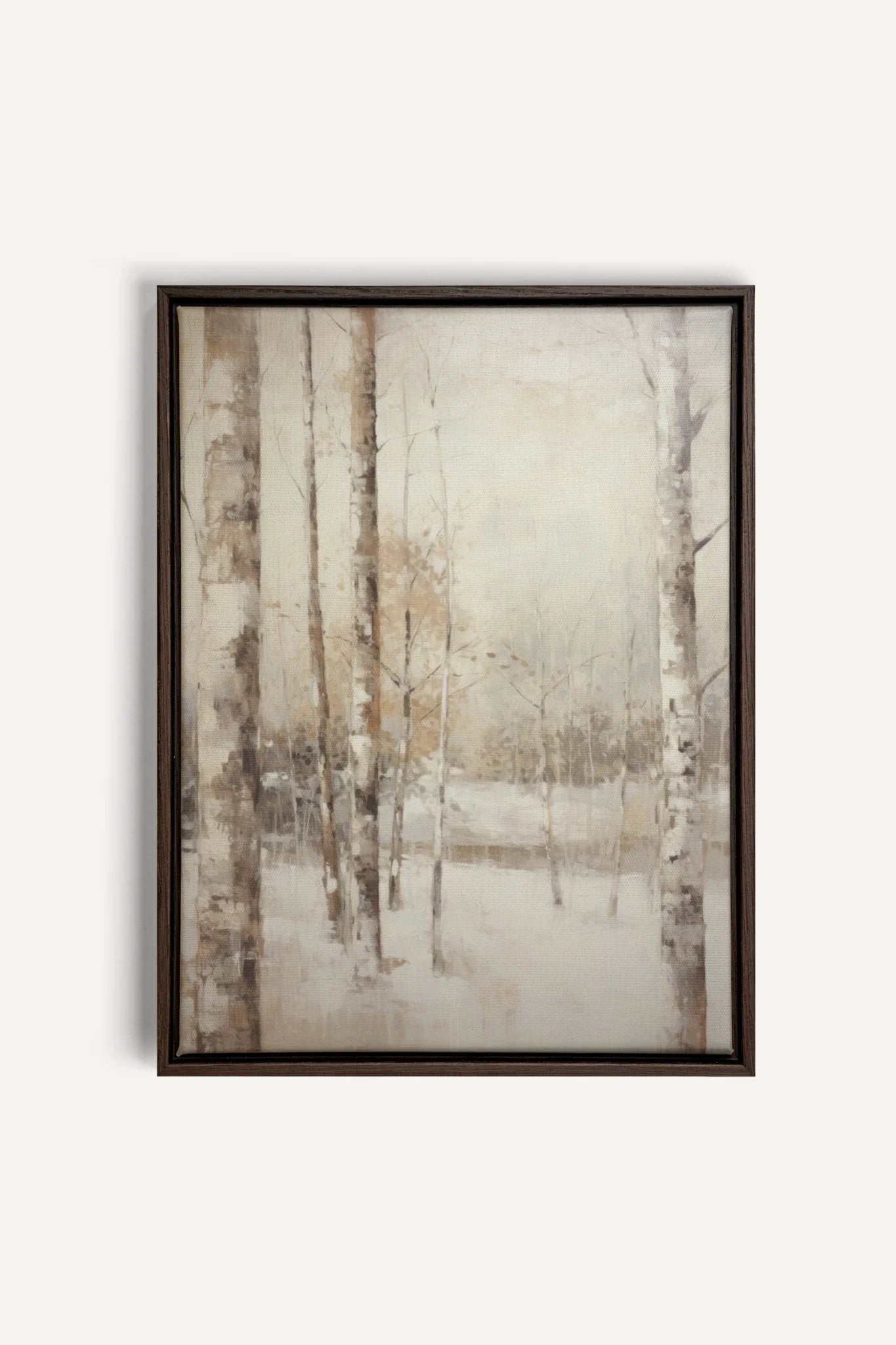 OLEKA CANVAS - Winter Essence, Oeuvre sur toile étirée, encadré Brun Noyer