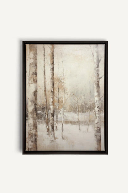 OLEKA CANVAS - Winter Essence, Oeuvre sur toile étirée, encadré Noir