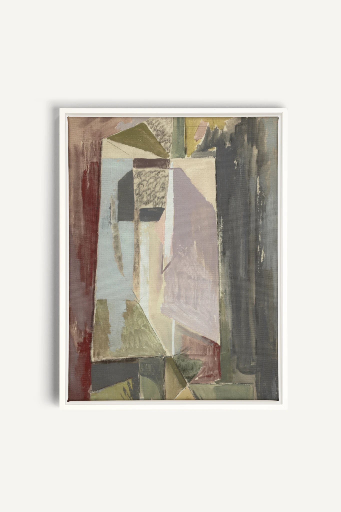 WINTER FRAGMENTS, Oeuvre sur toile étirée, encadré Blanc