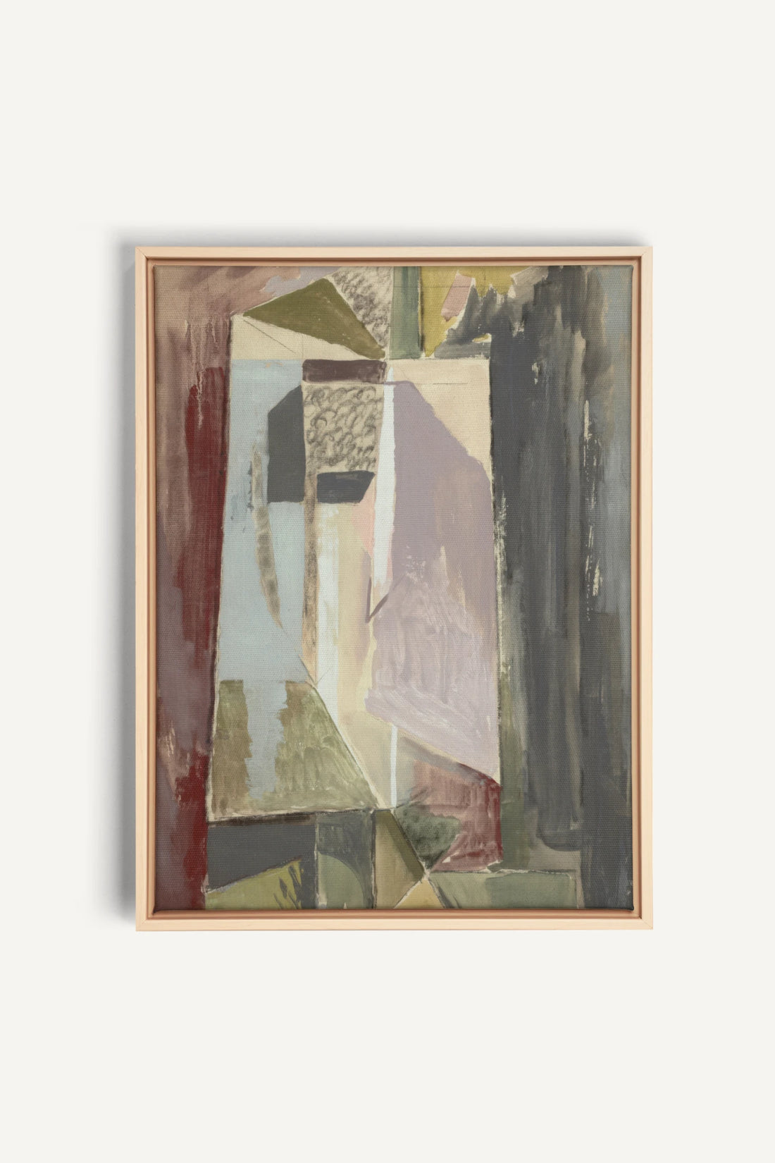 WINTER FRAGMENTS, Oeuvre sur toile étirée, encadré Naturel Clair