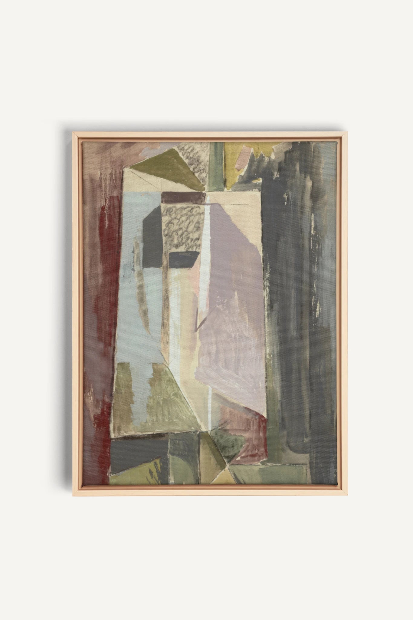 WINTER FRAGMENTS, Oeuvre sur toile étirée, encadré Naturel Clair