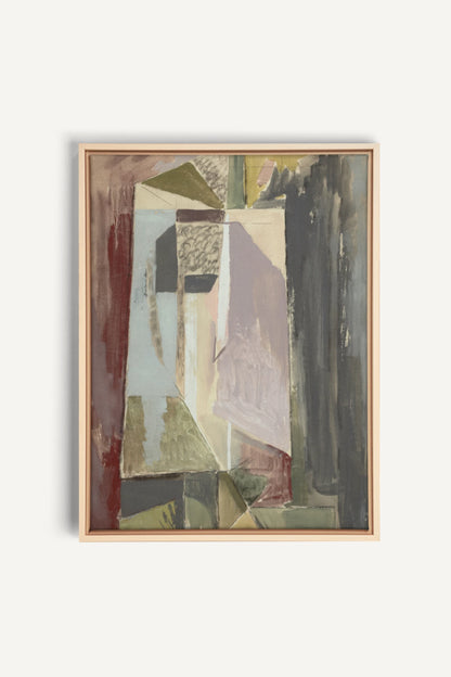 WINTER FRAGMENTS, Oeuvre sur toile étirée, encadré Naturel Clair