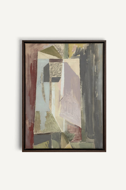 WINTER FRAGMENTS, Oeuvre sur toile étirée, encadré Brun Noyer