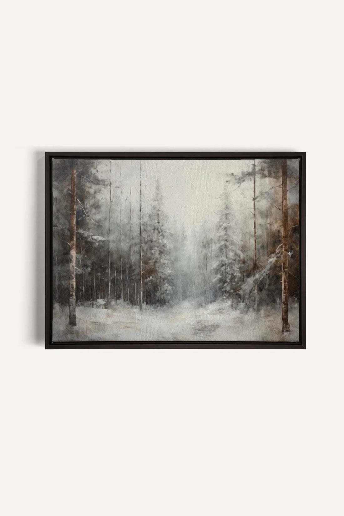 OLEKA CANVAS - WINTER SHADOWS, Oeuvre sur toile étirée, encadré Noir