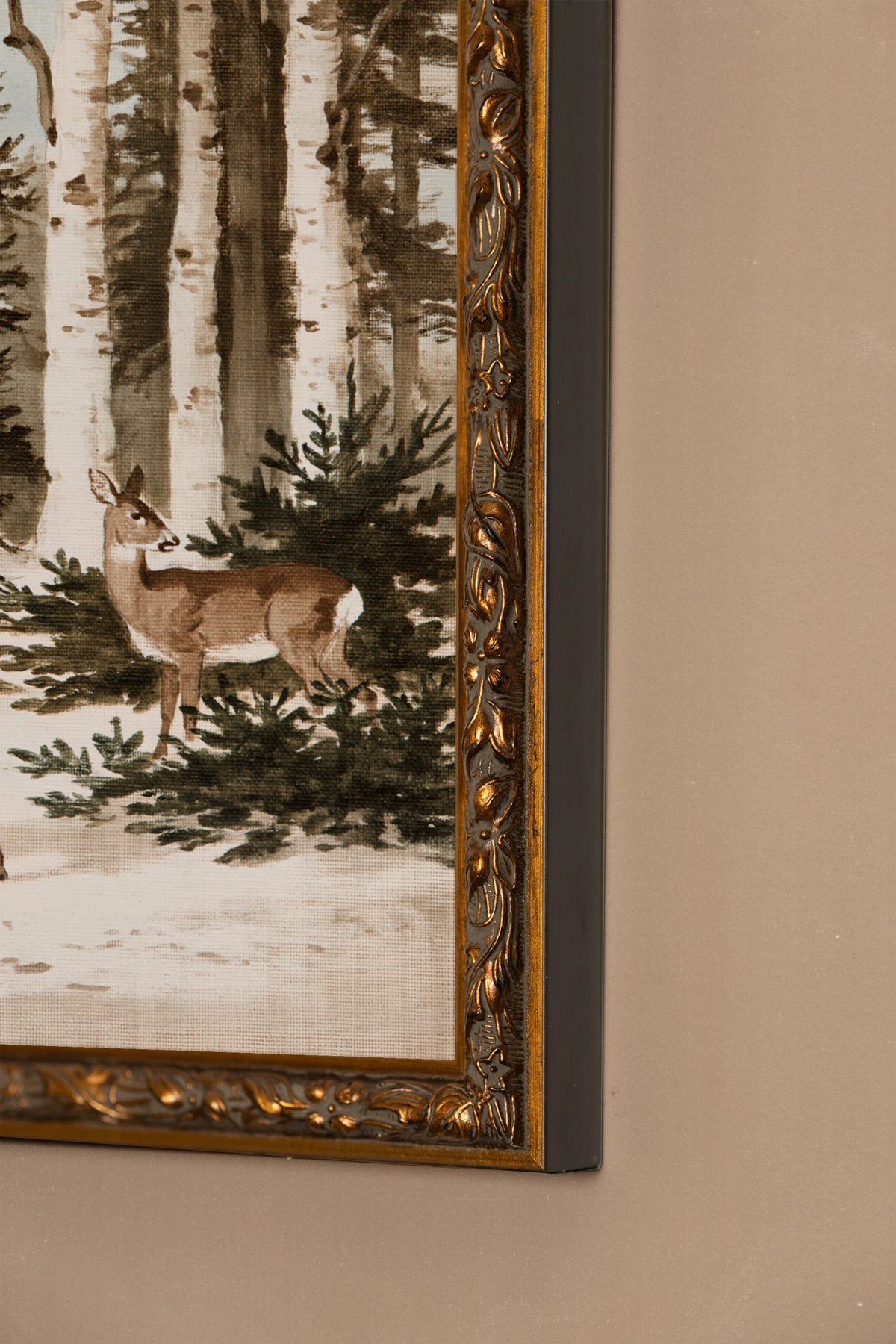 WOODLAND GATHERING, Oeuvre sur toile rigide, encadré Vintage Bronze