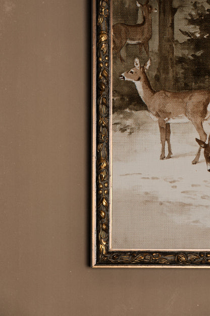WOODLAND GATHERING, Oeuvre sur toile rigide, encadré Vintage Bronze