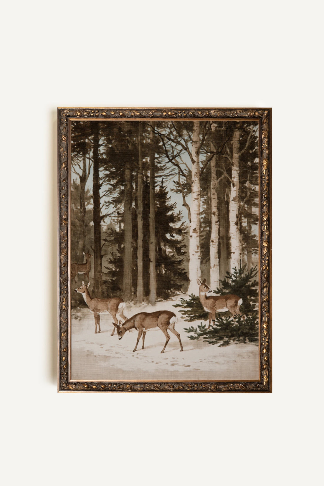 WOODLAND GATHERING, Oeuvre sur toile rigide, encadré Vintage Bronze