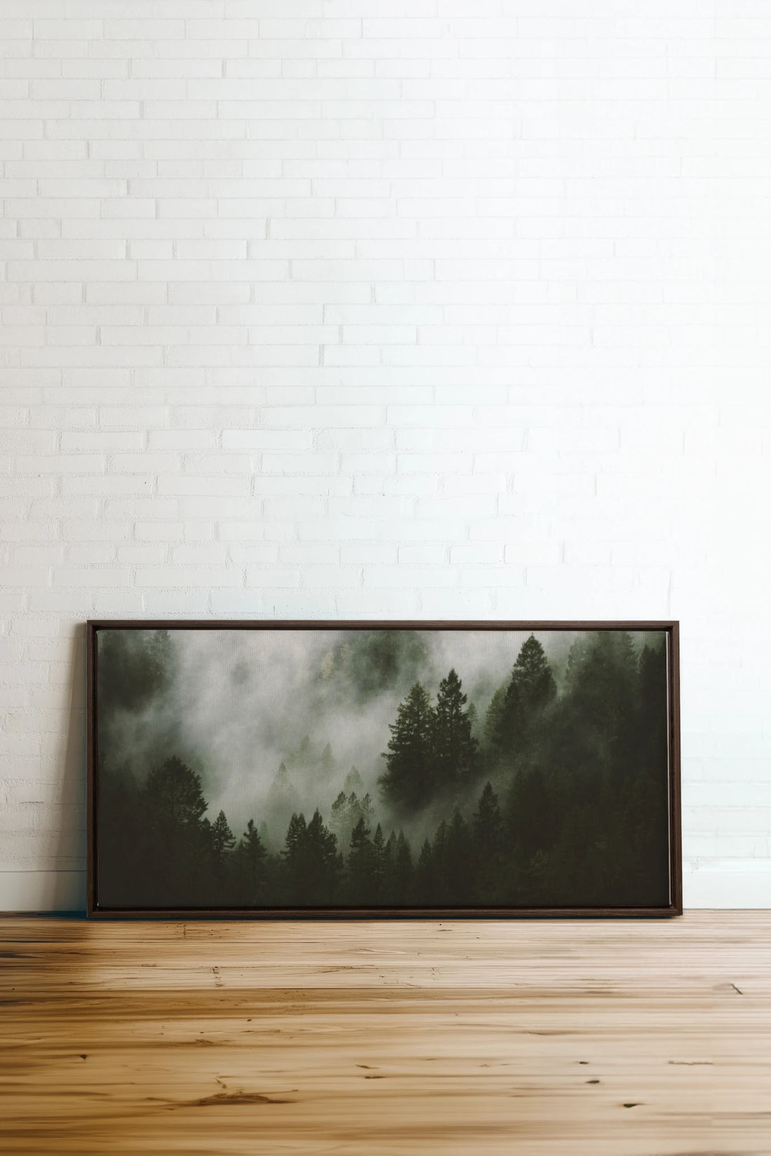 WOODLAND VEIL, Oeuvre sur toile étirée, encadré Brun Noyer
