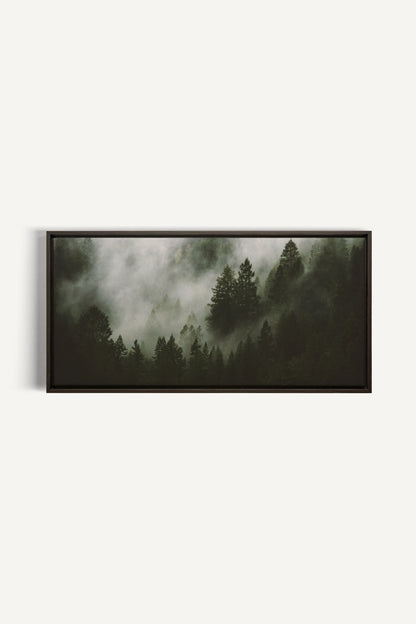 WOODLAND VEIL, Oeuvre sur toile étirée, encadré Brun Noyer