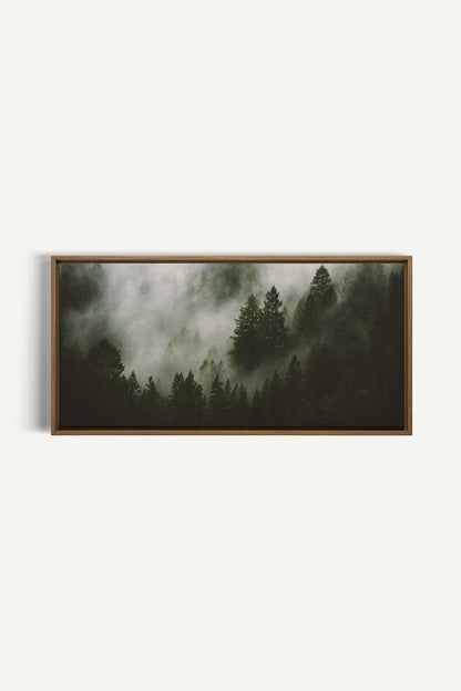 WOODLAND VEIL, Oeuvre sur toile étirée, encadré Brun Chêne