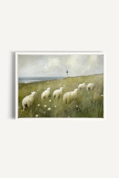 OLEKA CANVAS - WOOL &amp; WIND, Oeuvre sur toile étirée, encadré Blanc